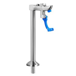 9.4 in. Deck Mount Glass Filler Faucet, Push-Back Glass Filling Station with Male Shank Pedestal in Brushed Nickel