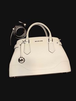 Michael Kors White Leather Satchel Handbag