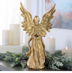 18" Angel Figure with Harp by Valerie