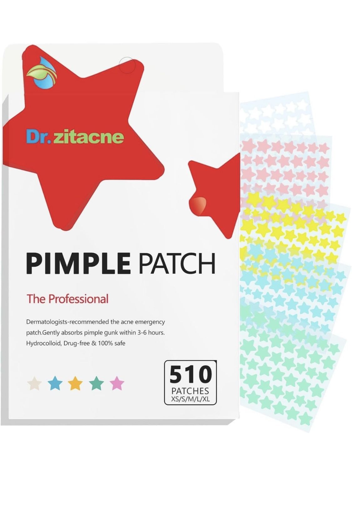 Star Pimple Patches, Acne Patches Hydrocolloid for Face,