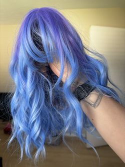 Purple Blue Wig
