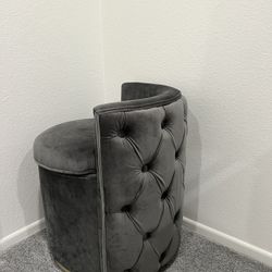 Tufted Storage Ottoman Chair 