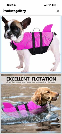 Ripstop Dog Life Jacket Shark Life Vest for Dogs, Safety Lifesaver with High Buoyancy and Lift Handle for Small and Medium Breeds（Rose Red M）Ripstop D