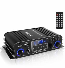 4 Channel Bluetooth 5.0 Stereo Amplifier, 50Wx4 Home Audio Stereo Receiver, 1200W Max, USB/SD/FM, Class D HiFi Power Amp For Home Theater, Car & Karao