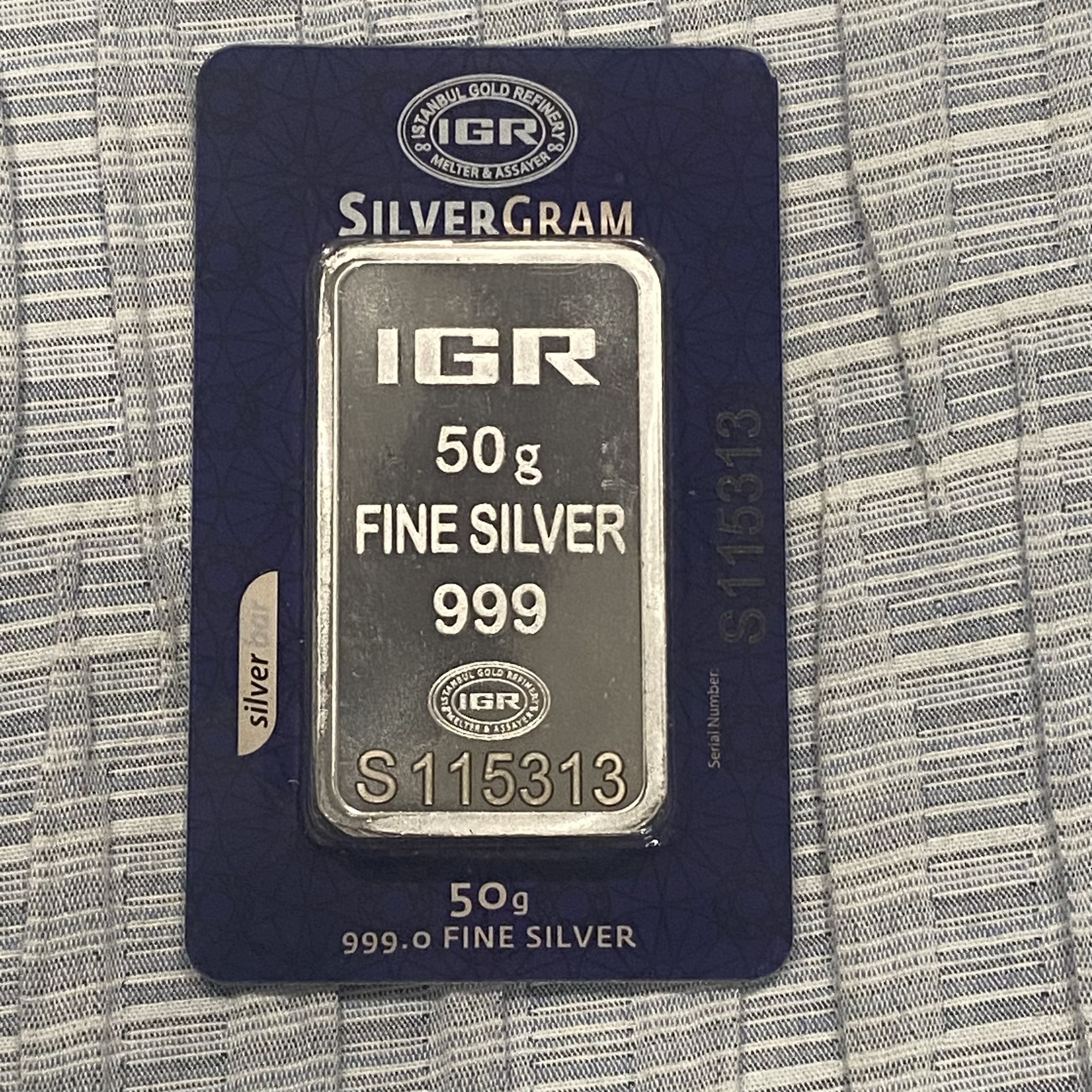 50 Grams Silver Bar, No Shipping, Price Firm
