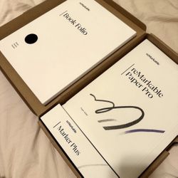 Remarkable paper pro 11.8” paper tablet with marker plus and book folio in mosaic weave 