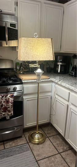 Vintage beautiful gold and silver floor lamp