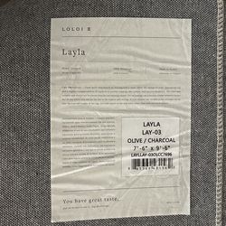 Layla olive/charcoal rug