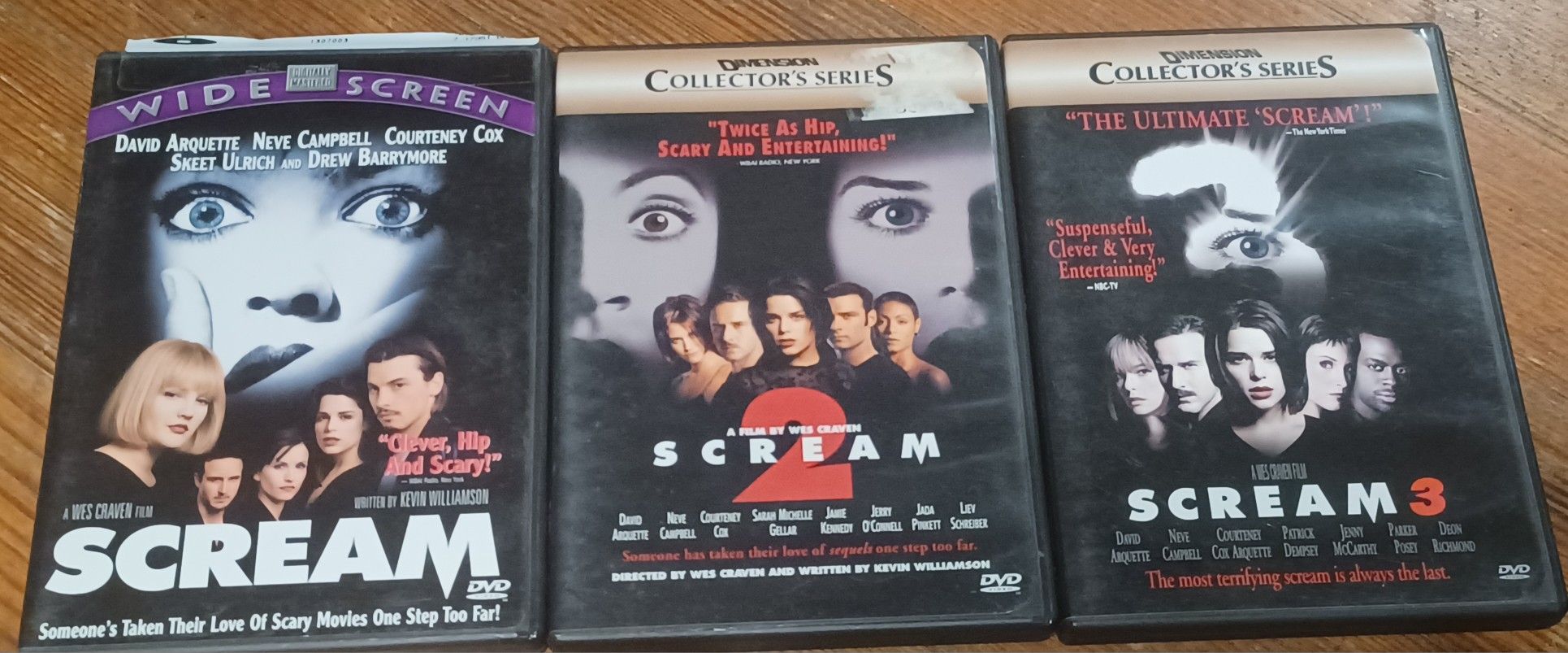 Scream Horror Movie Comedy 1 Two 3 DVD Lot Ghostface