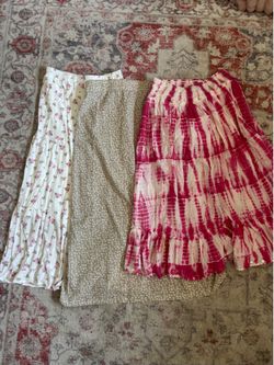 coquette/fem small pink maxi skirts | lot of 3