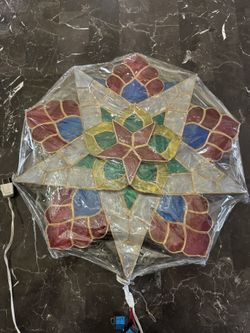 Filipino Capiz Parol Christmas Light Decoration