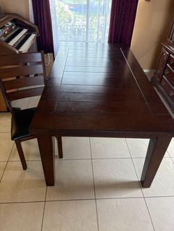 Dining table and chairs