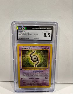 Pokémon Unown S Neo Destiny 1st Edition CGC 8.5