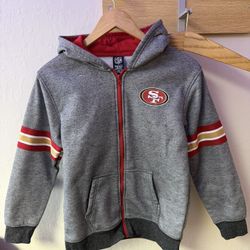 Youth kids San Francisco 49ers Zip Hoodie, Size 14-16