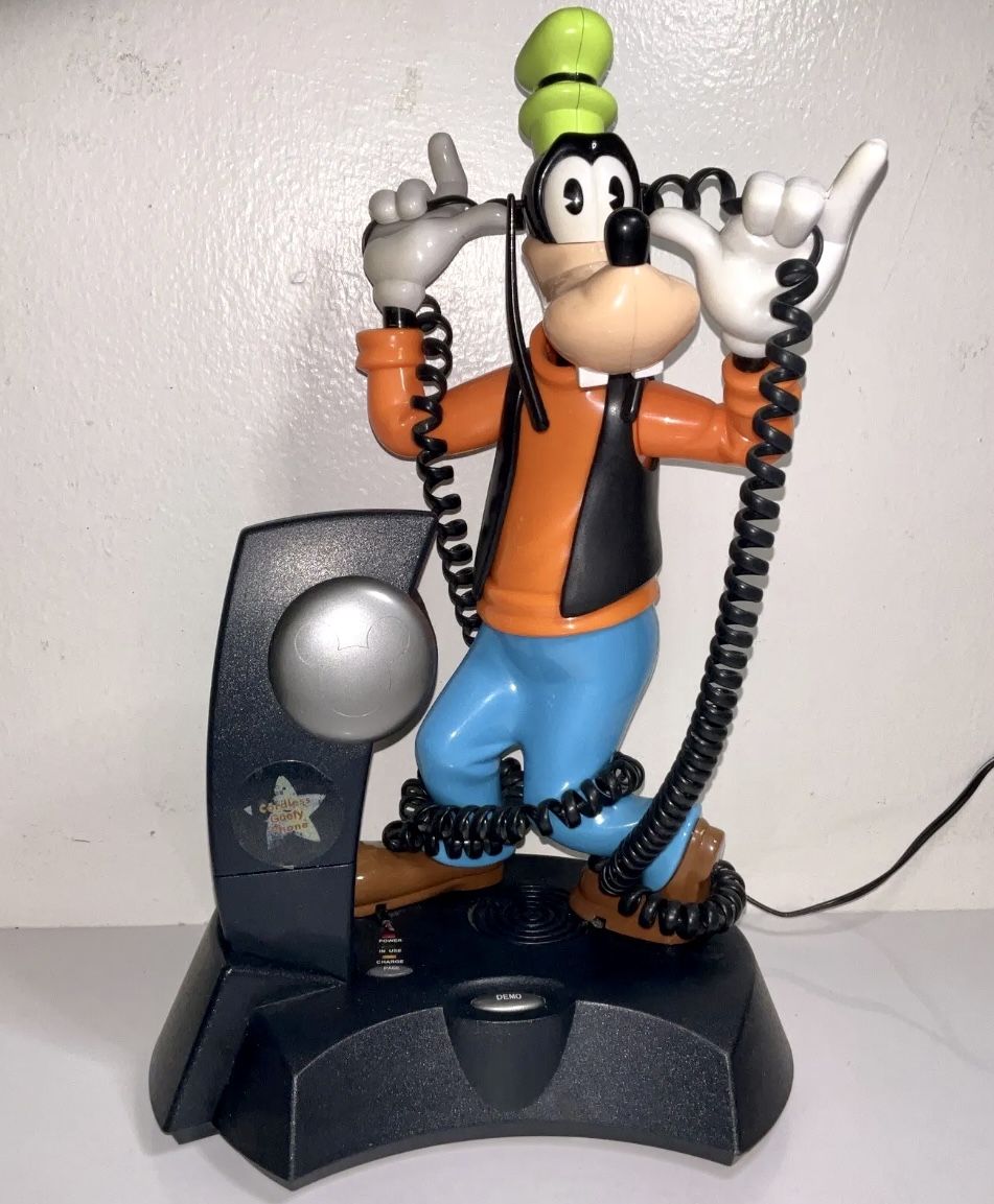 Disney Goofy Cordless Animated Talking Telephone Home Phone Telemania Tested