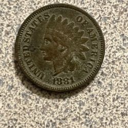 Antique 1881 Indian Head Penny 😎