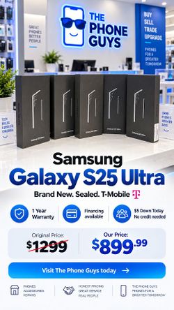 Samsung Galaxy S25 Ultra Brand New Sealed – T-Mobile – Only $899.99 at The Phone Guys
