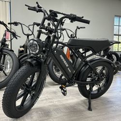 HOVSCO 20" 1500W Full Suspension Moped-Style E-Bike – Black
