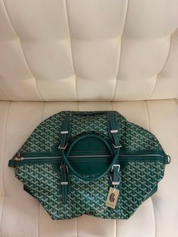 Goyard Green Coated Canvas Duffle Bag