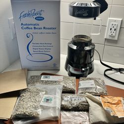 Coffee Roaster with Green Coffee Beans