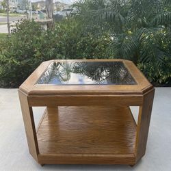 Wood glass Coffee Table/side table