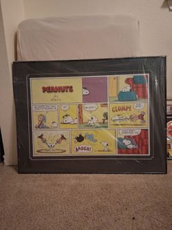 Peanuts Comic Strip Framed Print by Schulz