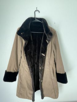 Brown Coat With Fur Lining