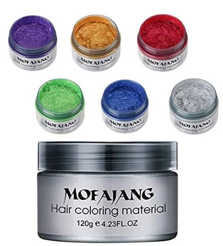 6 colors unisex instant hair color wax mud