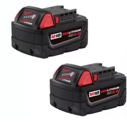 Milwaukee M18 18-Volt Lithium-Ion XC Extended Capacity 5.0 Ah Battery Pack (2-Pack)