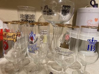 Real Gold Rimmed German Beer Glasses 