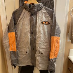 H-D rain suit with jacket and pants.  Size-Medium 