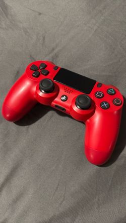 Red PlayStation 4 dual shock controller