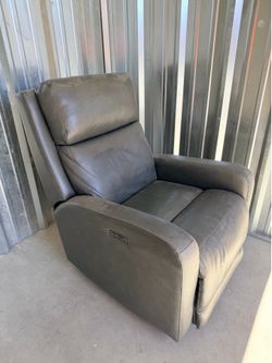 Arnie Gray leather power reclining chair