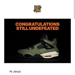 Jordan 4 Undefeated Size 10.5 