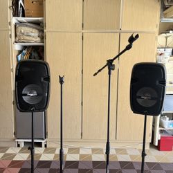 Pyle Pro 2 Bluetooth 10” Stage/PA speakers with DJ Mixer Kit.