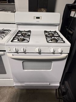 Hotpoint white 4 burner range stove