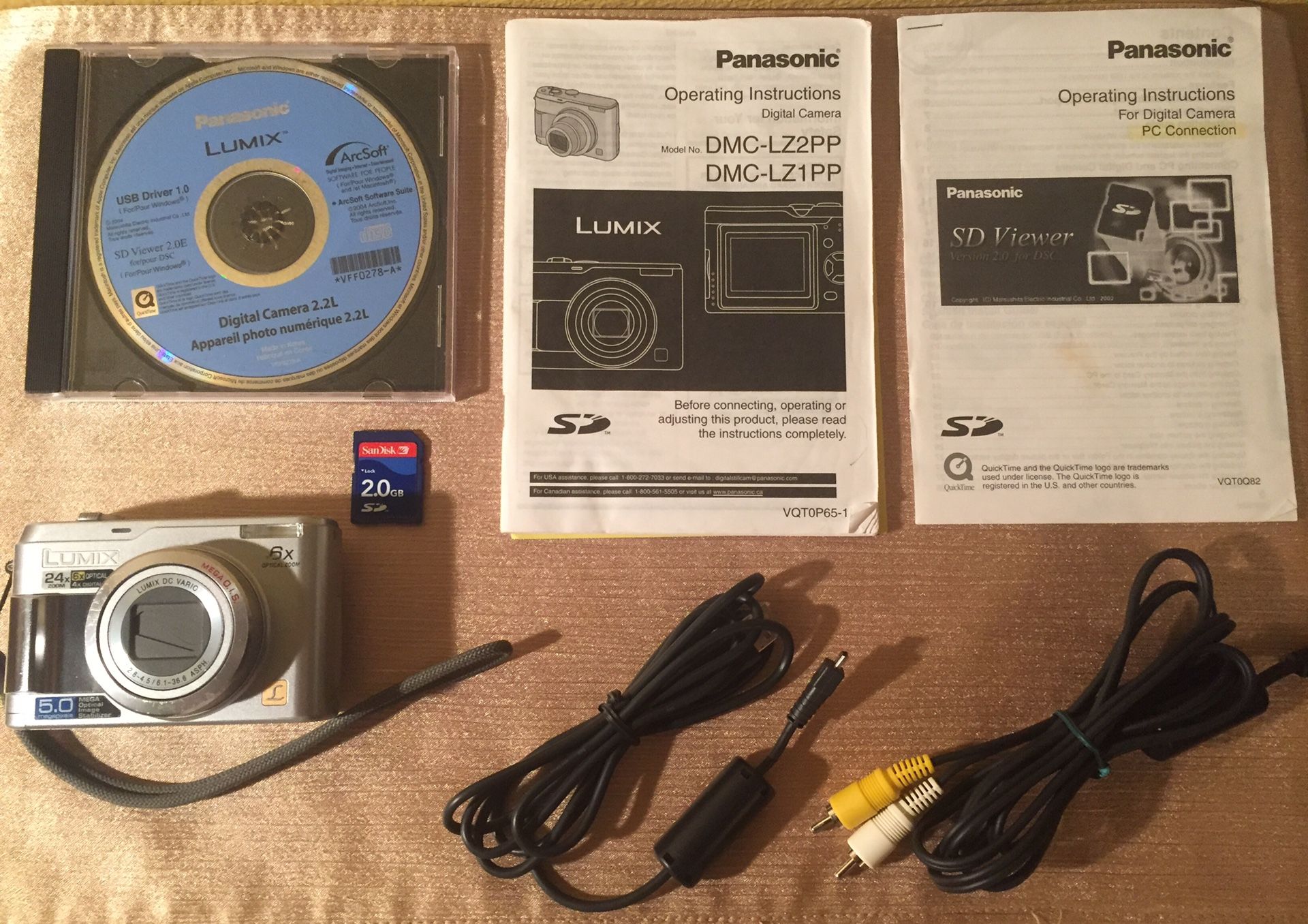 CAMERA PANASONIC LUMIX DMC-LZ2 5MP DIGITAL CAMERA BUNDLE