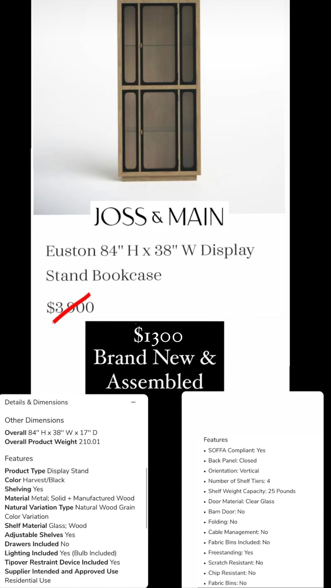 Joss and Main Display Case