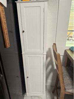 White storage cabinet