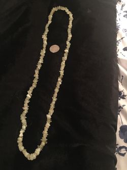 30” Pale Green Stone Necklace
