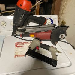 Nail Gun And Angle Grinder 