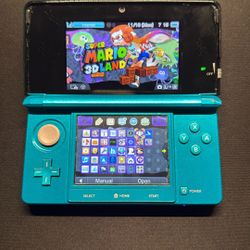 (Read description) Nintendo 3DS Aqua Blue ENHANCED