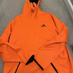 Mossyoak Hunter Orange Hoodie W/builtin Harder.  Has 2 Zipper Pockets, Size:XL