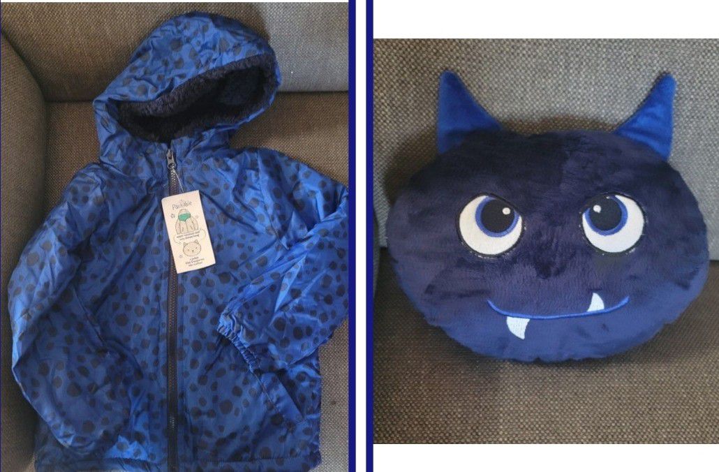 Brand New Convertible Jacket/Monster Pillow  4t $20 