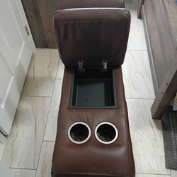 Real Leather Sectional Couch 