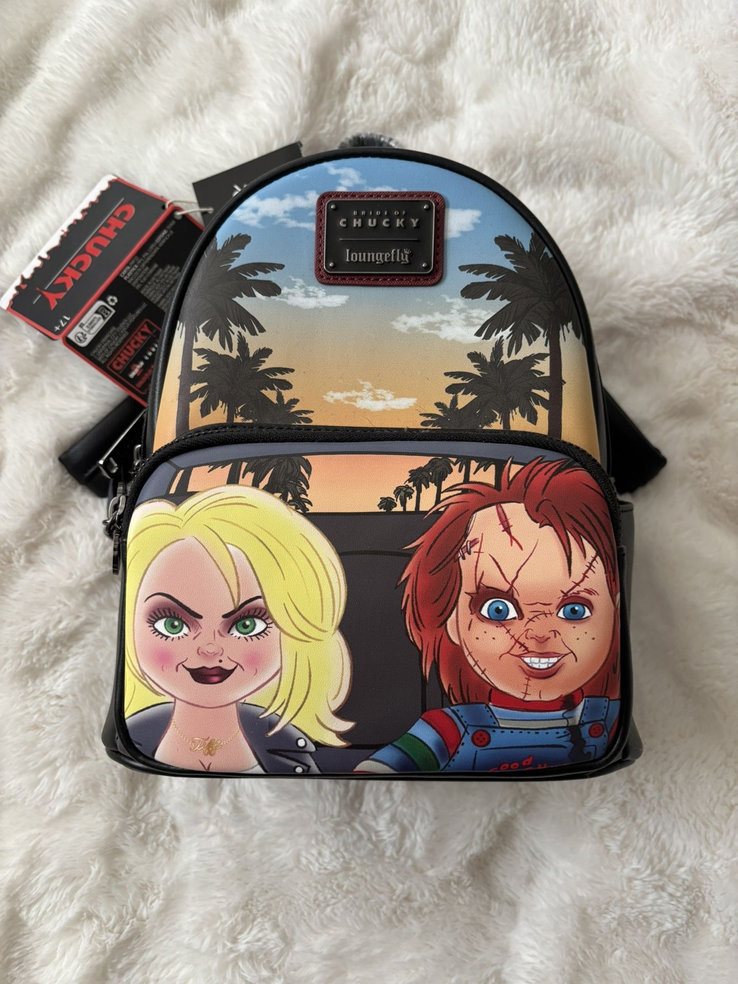 Brand new Loungefly Chucky & Tiffany Mini Backpack