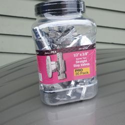 Sharkbite Pex 1/2 X 3/8 Straight Stop Valve 20 Pack