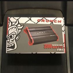 CRUNCH 3500 watts amplifier 1 channel bass amplifier with bass knob