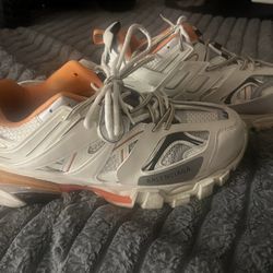 Men’s Balenciaga Track sneaker in a white and orange 
