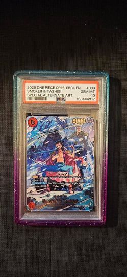 2026 ONE PIECE ADVENTURE ON KAMIS ISLAND SPECIAL AA #003 SMOKER & TASHIGI PSA 10